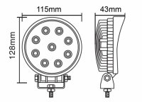 Pracovní LED světlomet kulatý - 024043