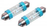 Žárovka 4LED 12V suf. SV8.5 38mm modrá 2ks