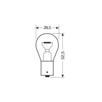 Žárovka 12V 21W Orange-chrom - BAU15s - 024661