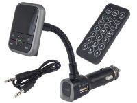 FM modulátor s handsfree a Bluetooth + USB + vstupem pro SD kartu