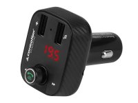 FM modulátor s voltmetrem a handsfree + 2x USB