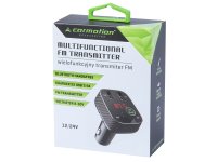 FM modulátor s voltmetrem a handsfree + 2x USB - 024736