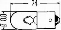 Žárovka HELLA 24V 2W - BA9s - 024967
