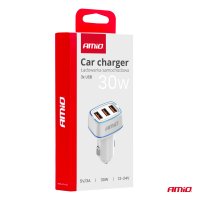 Nabíječka do auta 3x USB-A 30W - 026136